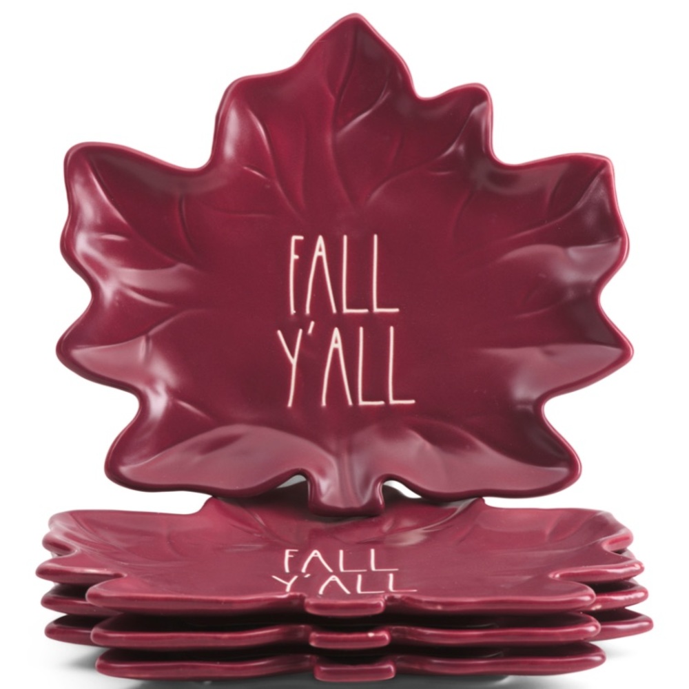 Rae Dunn new FALL YALL plate set of 4